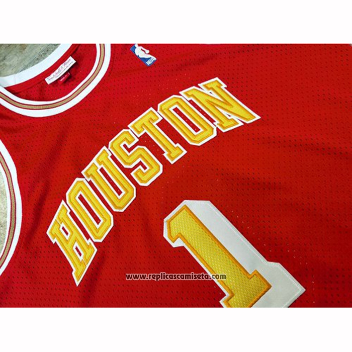 Camiseta Houston Rockets Tracy McGrady #1 Hardwood Classics Throwback Rojo